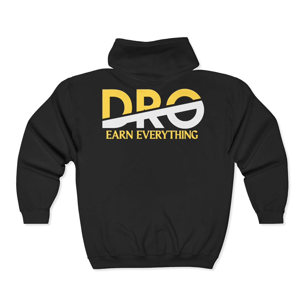 Pro Earn Everything Zip Hoodie — Motivational Full‑Zip Sweatshirt