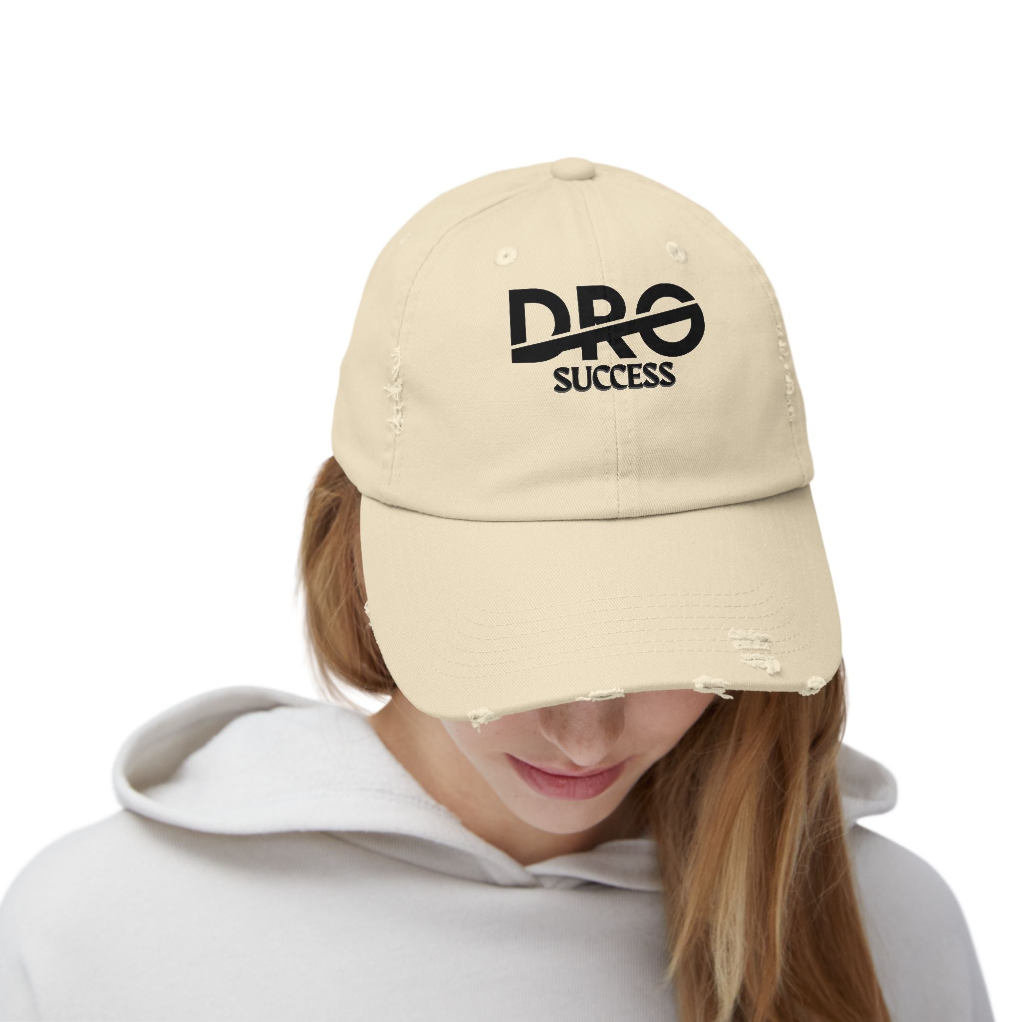 Distressed Dad Hat - "Pro Success" Embroidered Baseball Cap