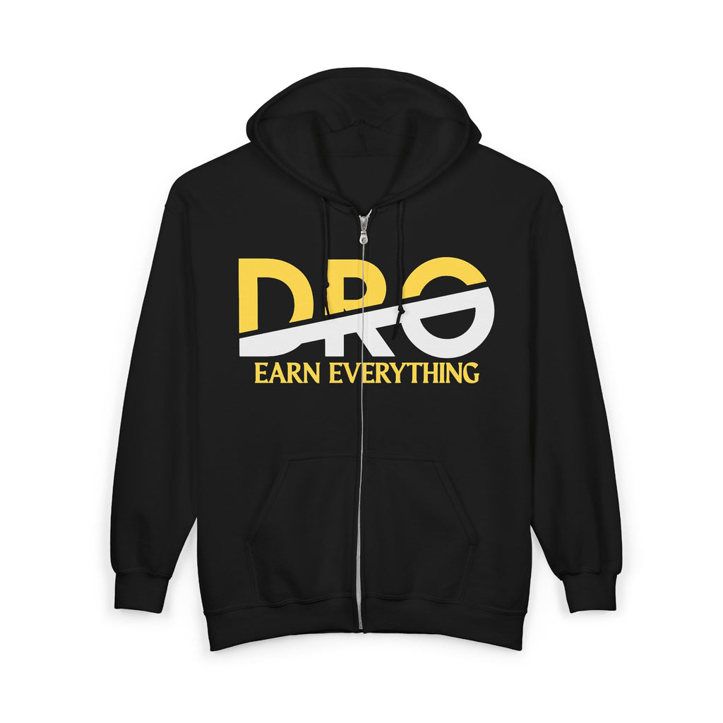 Pro Earn Everything Zip Hoodie — Motivational Full‑Zip Sweatshirt