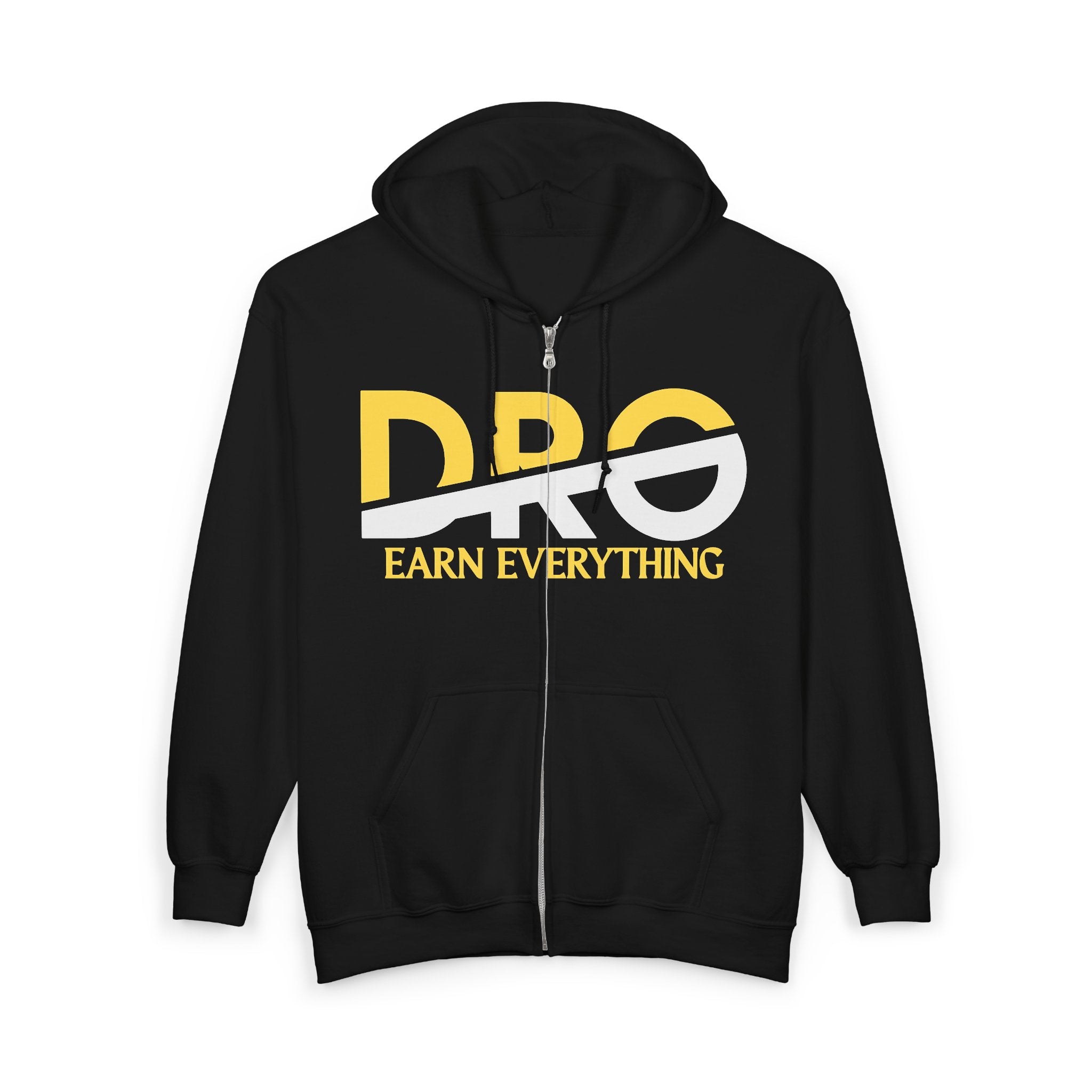 Pro Earn Everything Zip Hoodie — Motivational Full‑Zip Sweatshirt